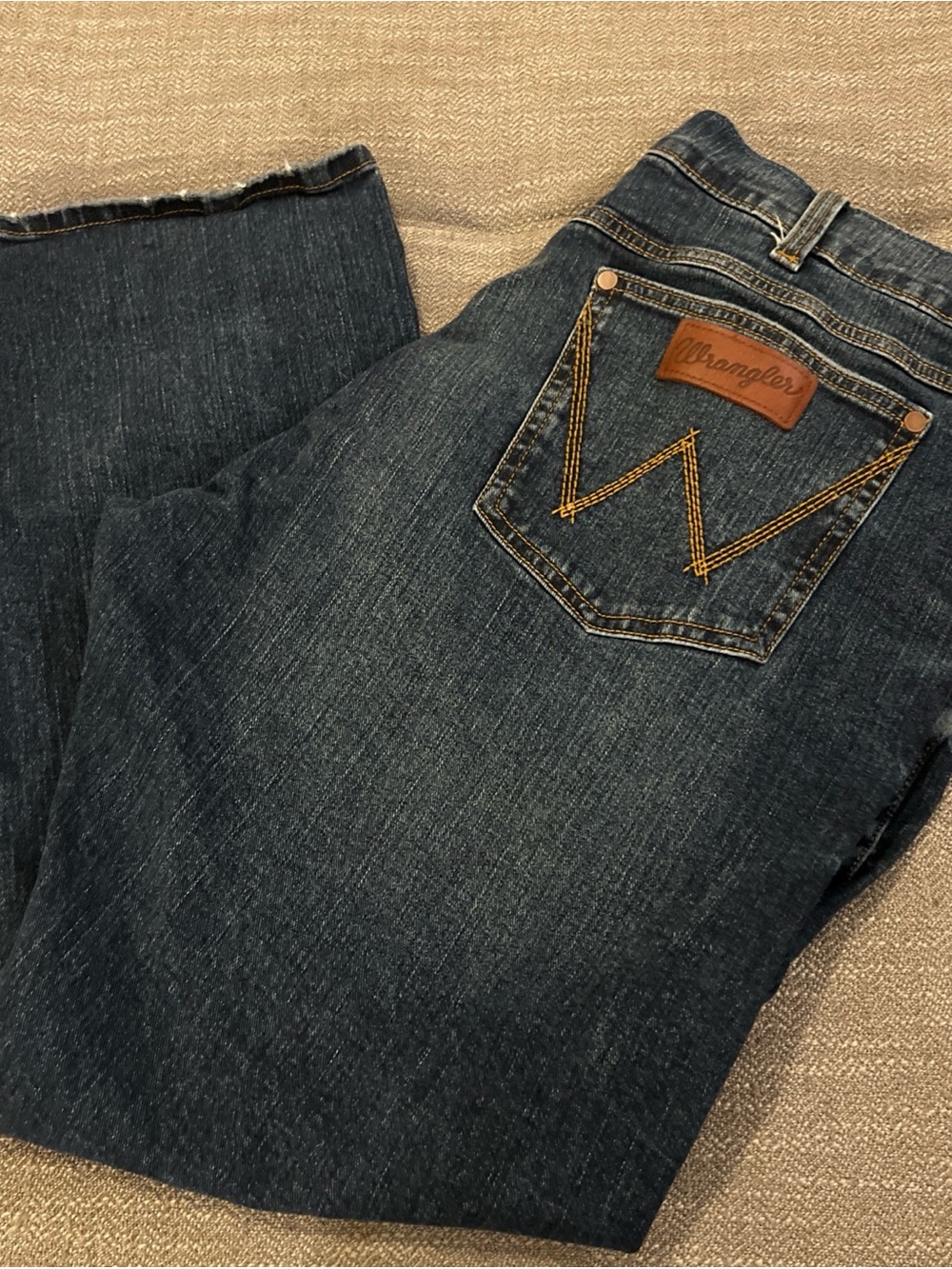 Wrangler Retro Slim Boot Jeans Mens 38x30 Blue Stretch Denim Bootcut Western